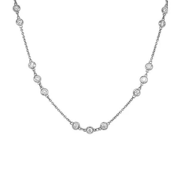 14KW 1.98ctw Diamond Station Necklace Diamonds Direct St. Petersburg, FL