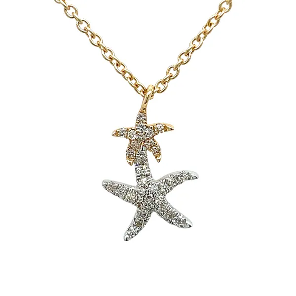 14K Two-Tone 0.12ctw Starfish Diamond Necklace Diamonds Direct St. Petersburg, FL