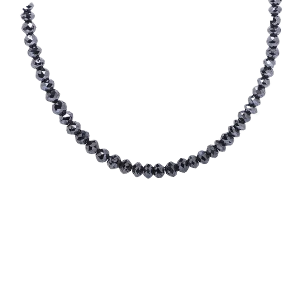 14KW 46.45ctw Black Diamond Bead Necklace Diamonds Direct St. Petersburg, FL