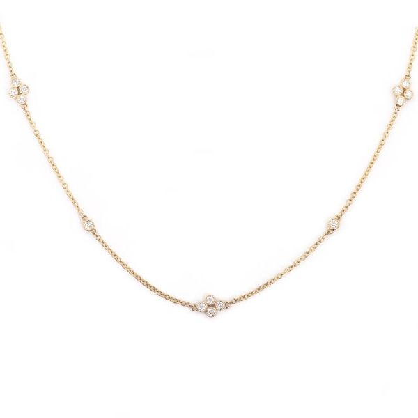 1988 Collection 14KY 0.44ctw Diamond Clover Station Necklace Diamonds Direct St. Petersburg, FL