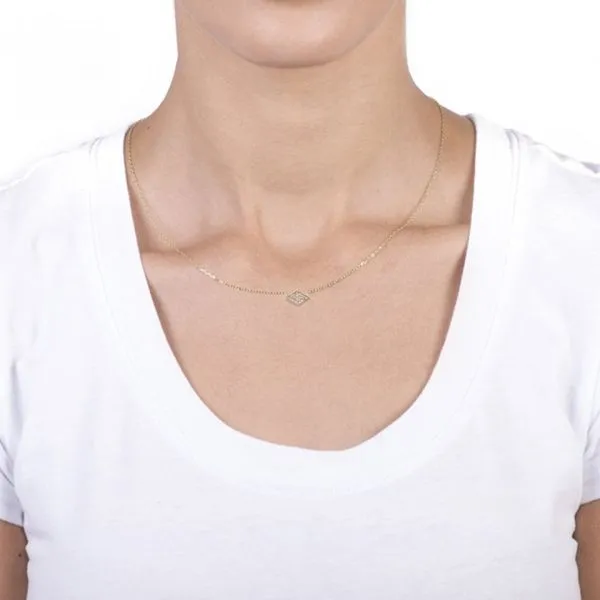 14KY 0.09ctw Diamond Kite Necklace Image 2 Diamonds Direct St. Petersburg, FL