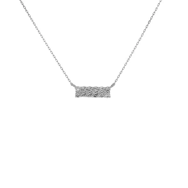 18KW Mini Diamond Bar Fashion Necklace Diamonds Direct St. Petersburg, FL