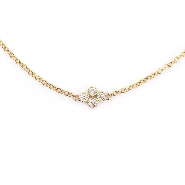 1988 Collection 14KY 0.44ctw Diamond Clover Station Necklace Image 2 Diamonds Direct St. Petersburg, FL