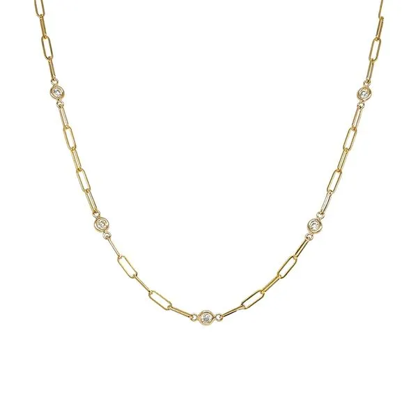 14KY 0.75ctw Diamond Paperclip Necklace Diamonds Direct St. Petersburg, FL