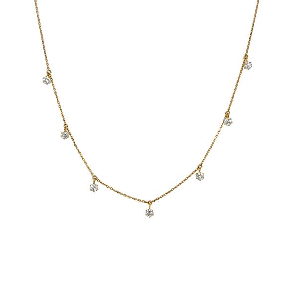 18KY 0.50ct Diamond Dangle Necklace Diamonds Direct St. Petersburg, FL