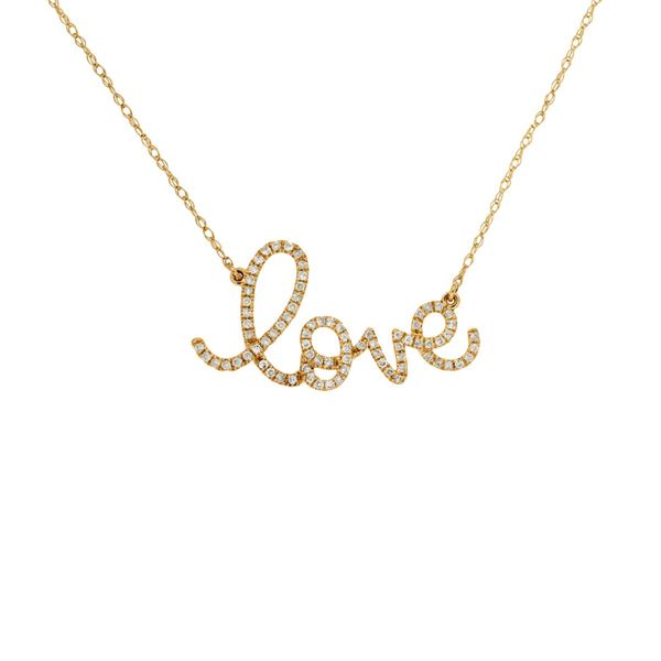 14KY 0.25ctw Diamond Love Necklace Diamonds Direct St. Petersburg, FL