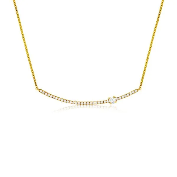 14KY 0.16ctw Diamond Fashion Bar Necklace Diamonds Direct St. Petersburg, FL