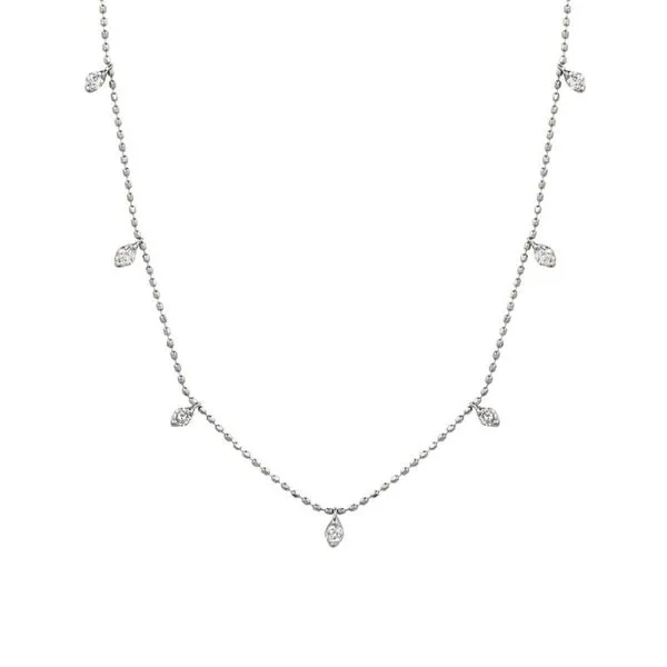 14KW 0.50ctw Diamond Station Necklace Diamonds Direct St. Petersburg, FL