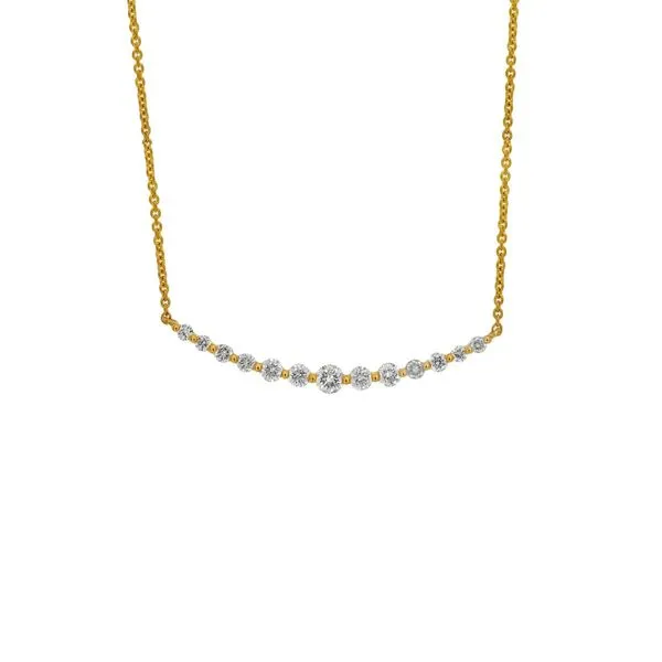 14KY 0.31ctw Diamond Curve Fashion Necklace Diamonds Direct St. Petersburg, FL