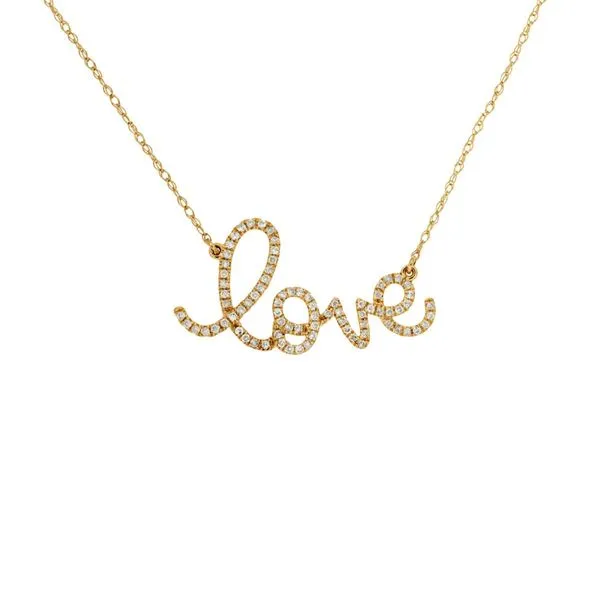 14KY 0.25ctw Diamond Love Necklace Diamonds Direct St. Petersburg, FL