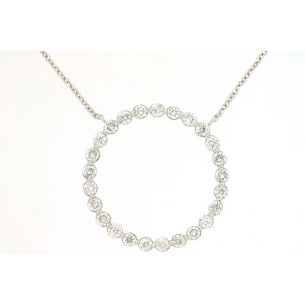 14KW 0.75ctw Diamond Circle Pendant Diamonds Direct St. Petersburg, FL