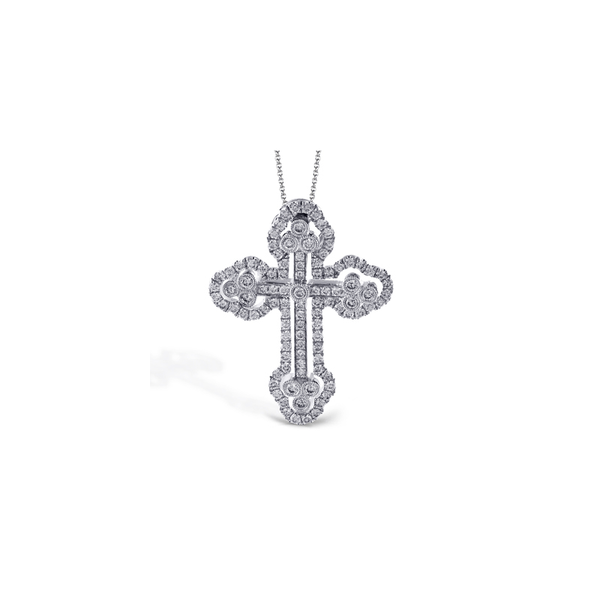18KW 0.41ctw Diamond Cross Pendant Diamonds Direct St. Petersburg, FL