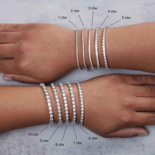 14KW 12ctw Lab-Grown Diamond Tennis Bracelet Image 4 Diamonds Direct St. Petersburg, FL