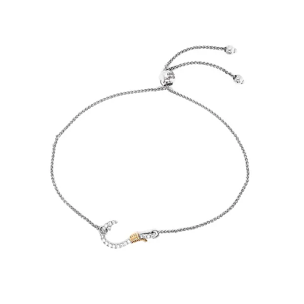 14K Two-Tone 0.09ctw Diamond Fish Hook Bracelet Diamonds Direct St. Petersburg, FL