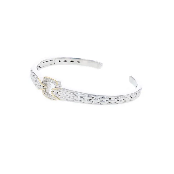 PiyaRo Sterling Silver & 14KY 0.38ctw Diamond Bangle Bracelet Image 2 Diamonds Direct St. Petersburg, FL