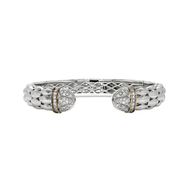 PiyaRo Sterling Silver & 14KY 0.60ctw Diamond Bangle Bracelet Diamonds Direct St. Petersburg, FL