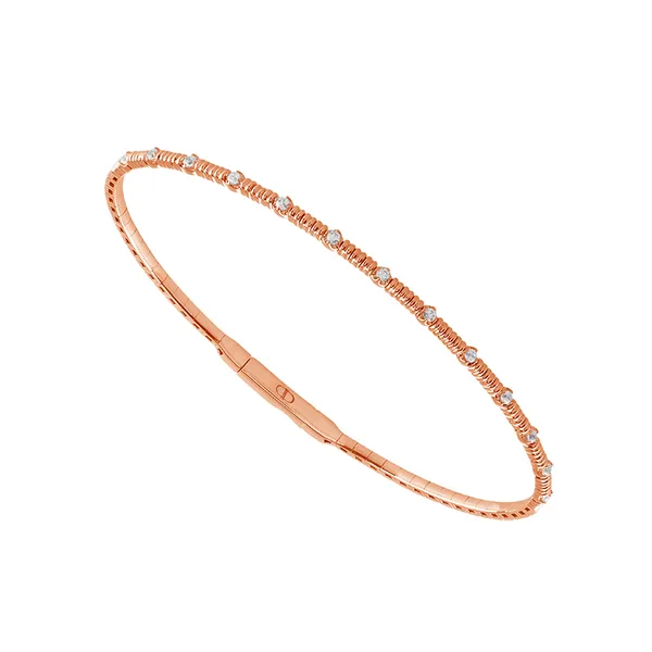 14KR 1/5ctw Diamond Flexi Bangle Bracelet Diamonds Direct St. Petersburg, FL