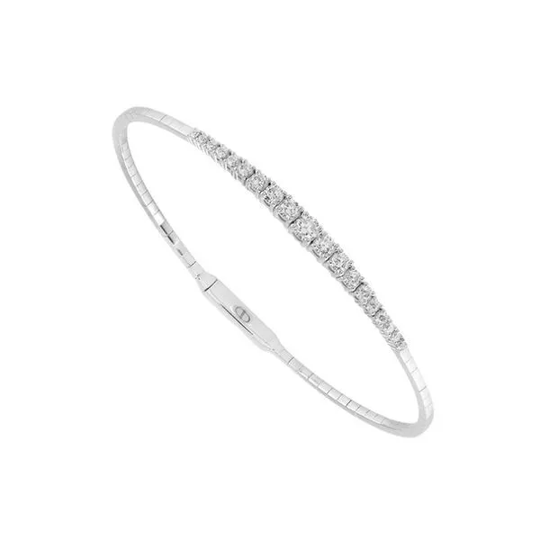 14KW 0.88ctw Graduating Diamond Flexi Bangle Bracelet Diamonds Direct St. Petersburg, FL