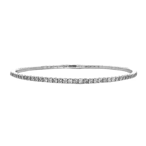 14KW 1.50ctw Diamond Flexi Bangle Bracelet Image 2 Diamonds Direct St. Petersburg, FL