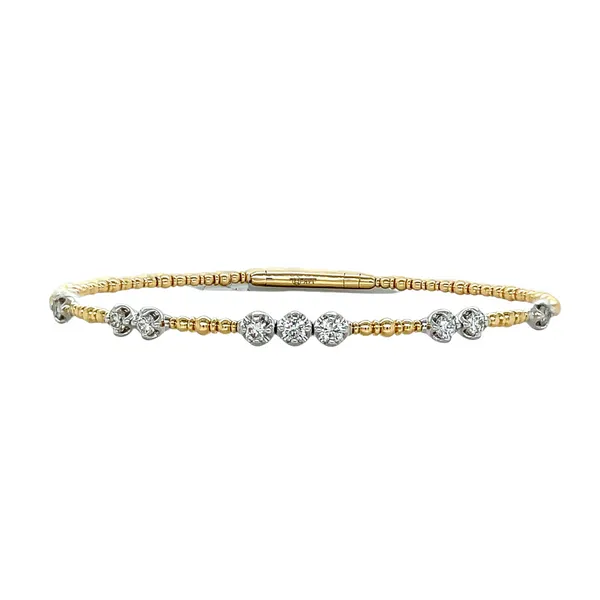 14K Two-Tone 0.63ctw Diamond Flexi Bangle Bracelet Diamonds Direct St. Petersburg, FL