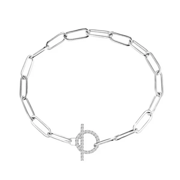 1988 Collection 18KW 0.22ctw Diamond Paperclip Bracelet Diamonds Direct St. Petersburg, FL