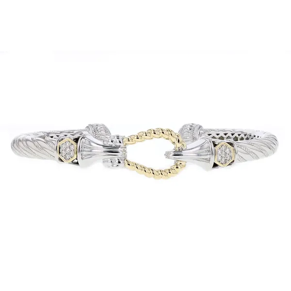 PiyaRo Sterling Silver & 14KY 0.30ctw Diamond Bangle Bracelet Diamonds Direct St. Petersburg, FL