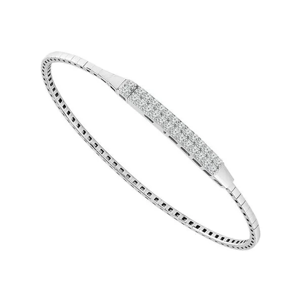 14KW 0.50ctw Two-Row Diamond Flexi Bracelet Diamonds Direct St. Petersburg, FL