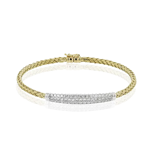 18K Two-Tone 1.30ctw Diamond Bangle Bracelet Diamonds Direct St. Petersburg, FL