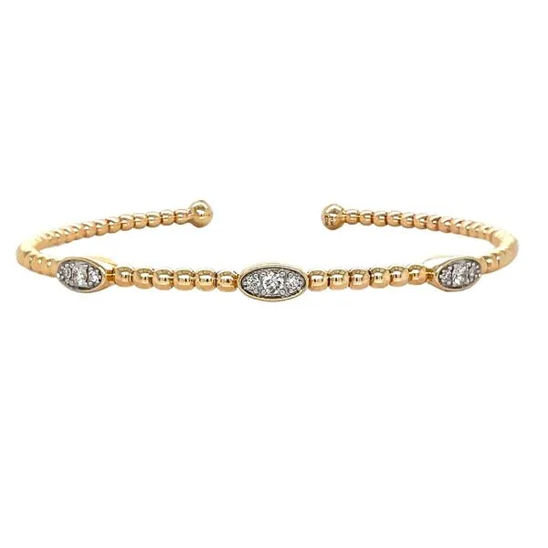 10KY 0.25ctw Diamond Cluster Flexi Cuff Bracelet Diamonds Direct St. Petersburg, FL