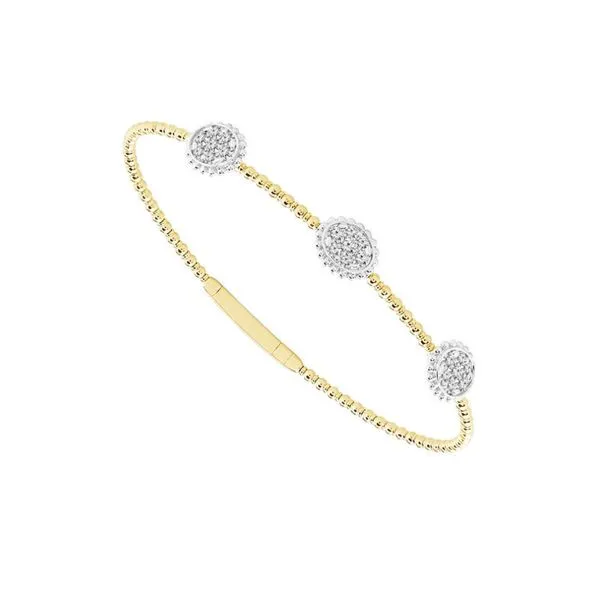 14KY 0.75ctw Oval Diamond Cluster Flexi Bracelet Diamonds Direct St. Petersburg, FL