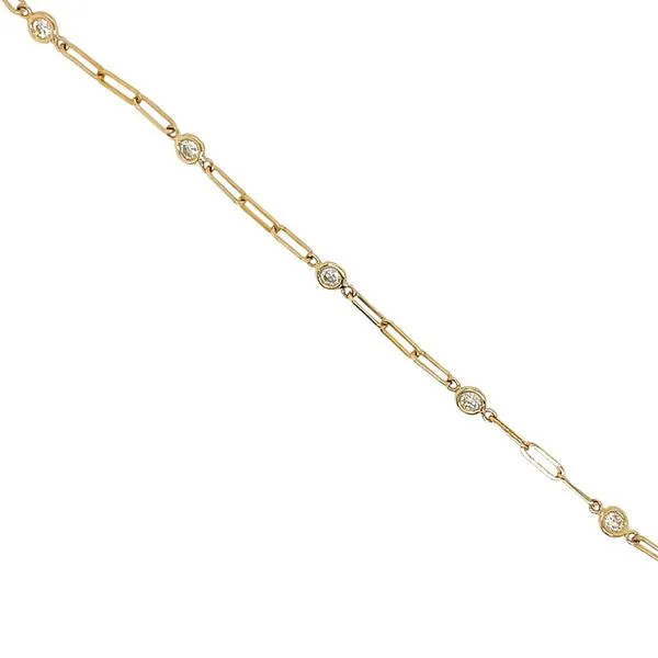 14KY 0.50ctw Diamond Paperclip Bracelet Diamonds Direct St. Petersburg, FL