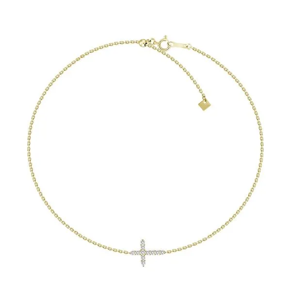18KY 0.09ctw Diamond Cross Bracelet Diamonds Direct St. Petersburg, FL