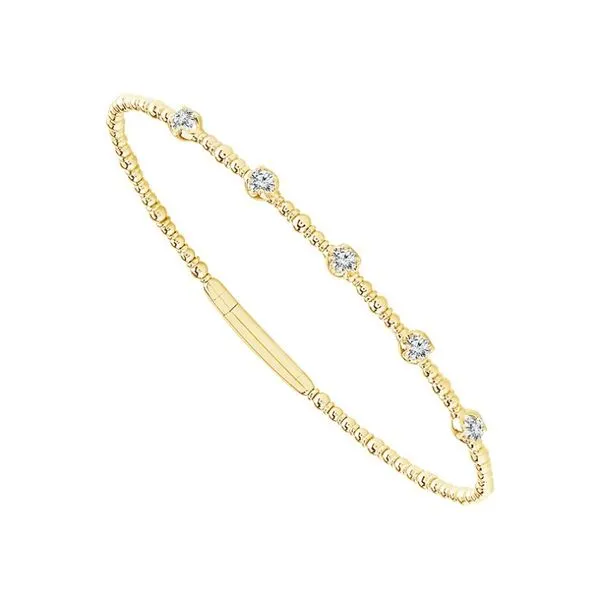 14KY 0.31ctw Diamond Flexi Bangle Bracelet Diamonds Direct St. Petersburg, FL