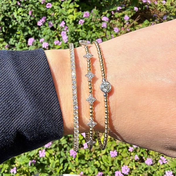 14K Two-Tone 0.33ctw Diamond Flexi Bracelet Image 2 Diamonds Direct St. Petersburg, FL