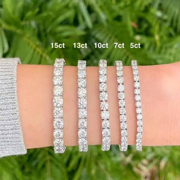 14KW 14ctw Lab-Grown Diamond Tennis Bracelet Image 2 Diamonds Direct St. Petersburg, FL