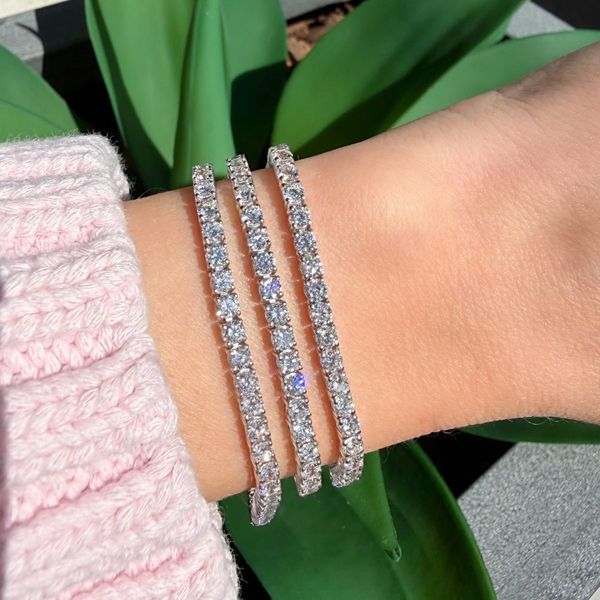 Sterling Silver 5ctw Lab-Grown Diamond Tennis Bracelet Image 2 Diamonds Direct St. Petersburg, FL