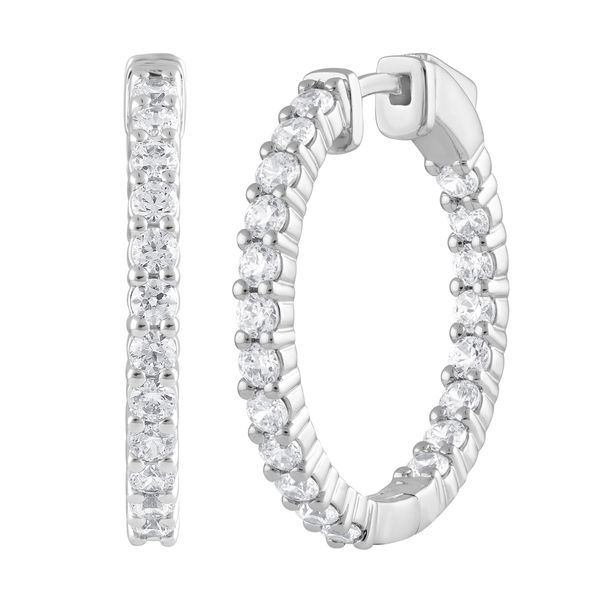 14KW 2.00ctw Lab-Grown Diamond Hoop Earrings Diamonds Direct St. Petersburg, FL