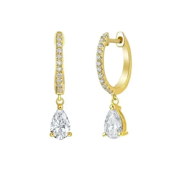 14KY 0.75ctw Lab-Grown Diamond Dangle Earrings Diamonds Direct St. Petersburg, FL