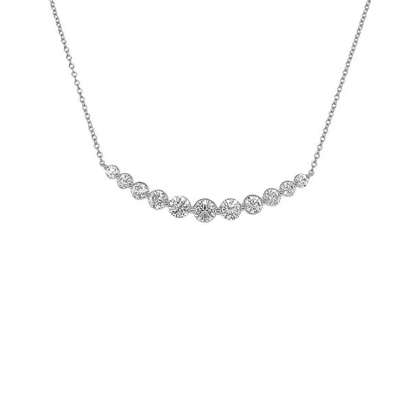 14KW 2ctw Lab-Grown Diamond Bar Necklace Diamonds Direct St. Petersburg, FL