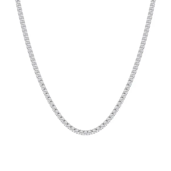 14KW 15.12ctw Lab-Grown Diamond Tennis Necklace Diamonds Direct St. Petersburg, FL