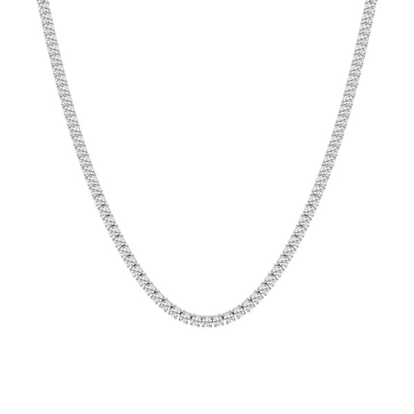 Sterling Silver 10ctw Lab-Grown Diamond Tennis Necklace Diamonds Direct St. Petersburg, FL