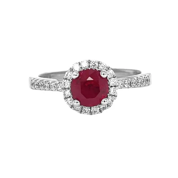 18KW 1.22ctw Ruby & Diamond Fashion Ring Image 2 Diamonds Direct St. Petersburg, FL