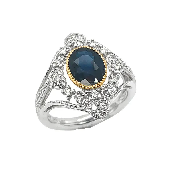 Platinum 2.20ct Sapphire & Diamond Fashion Ring Diamonds Direct St. Petersburg, FL