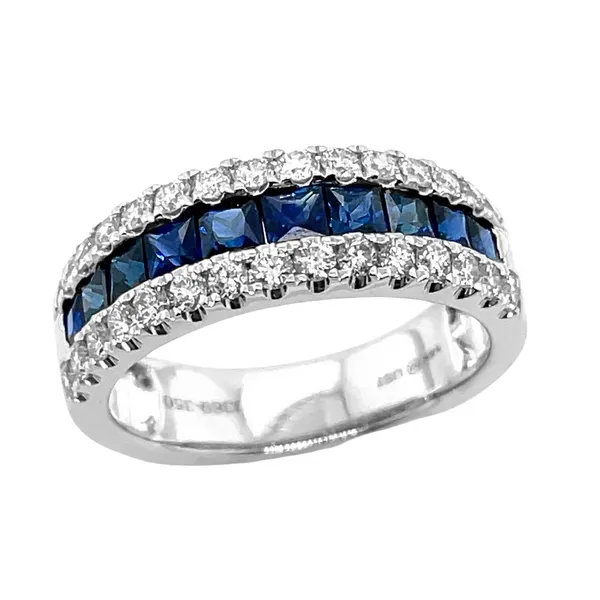 14KW 1.23ctw Sapphire & Diamond Band Diamonds Direct St. Petersburg, FL