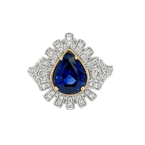 Platinum 2.64ct Sapphire & Diamond Fashion Ring Image 2 Diamonds Direct St. Petersburg, FL