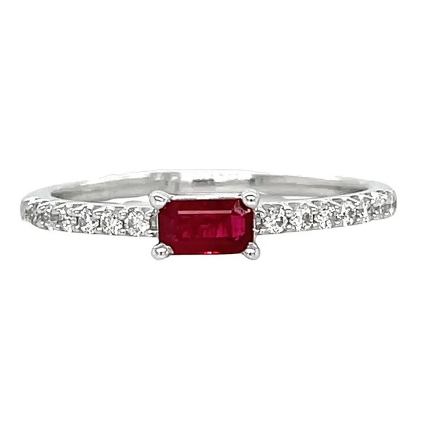 14KW 031ct Ruby & Diamond Fashion Ring Image 2 Diamonds Direct St. Petersburg, FL