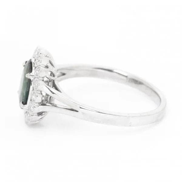 Enchanted 14KW 1.46ct Green Sapphire & Diamond Ring Image 2 Diamonds Direct St. Petersburg, FL