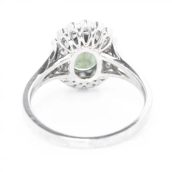 Enchanted 14KW 1.46ct Green Sapphire & Diamond Ring Image 3 Diamonds Direct St. Petersburg, FL