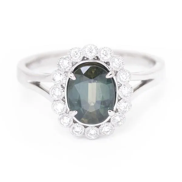 Enchanted 14KW 1.46ct Green Sapphire & Diamond Ring Diamonds Direct St. Petersburg, FL