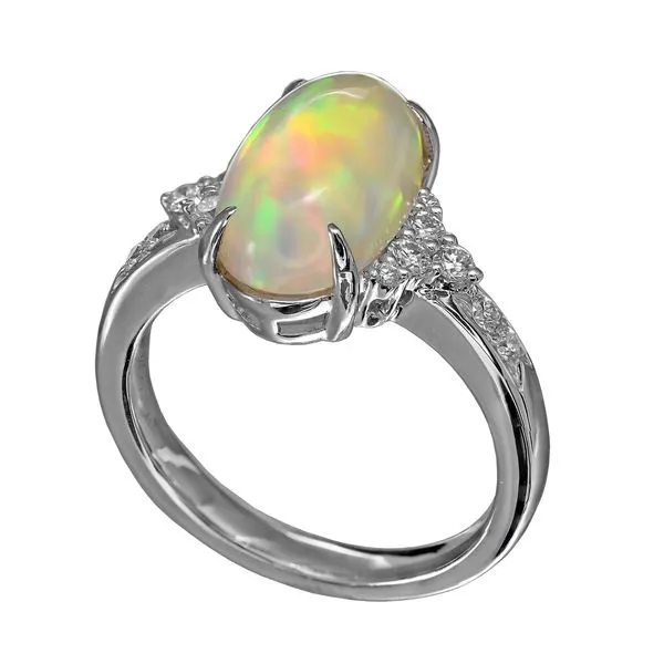 18KW 2.91ctw Opal & Diamond Fashion Ring Diamonds Direct St. Petersburg, FL
